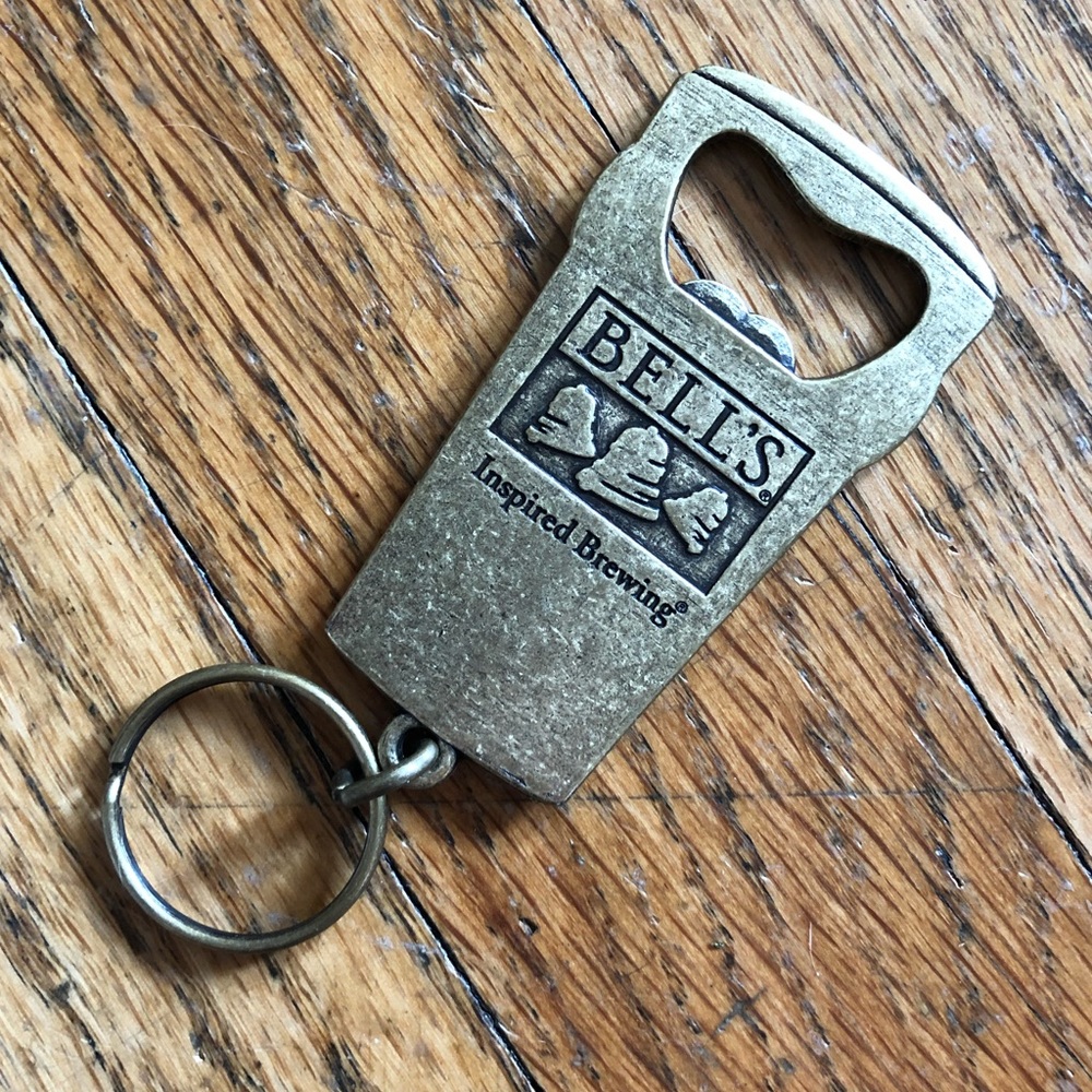 Bell’s Bronze Bottle Opener Keychain